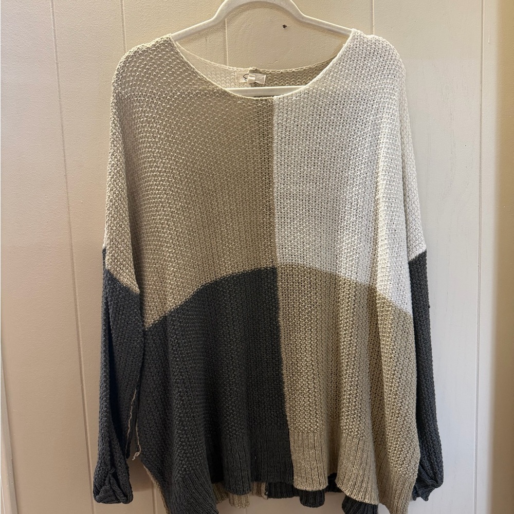 effortless neutral light weight sweater cozy and relaxed fit for spring